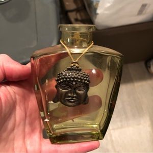 Glass incense holder with charm